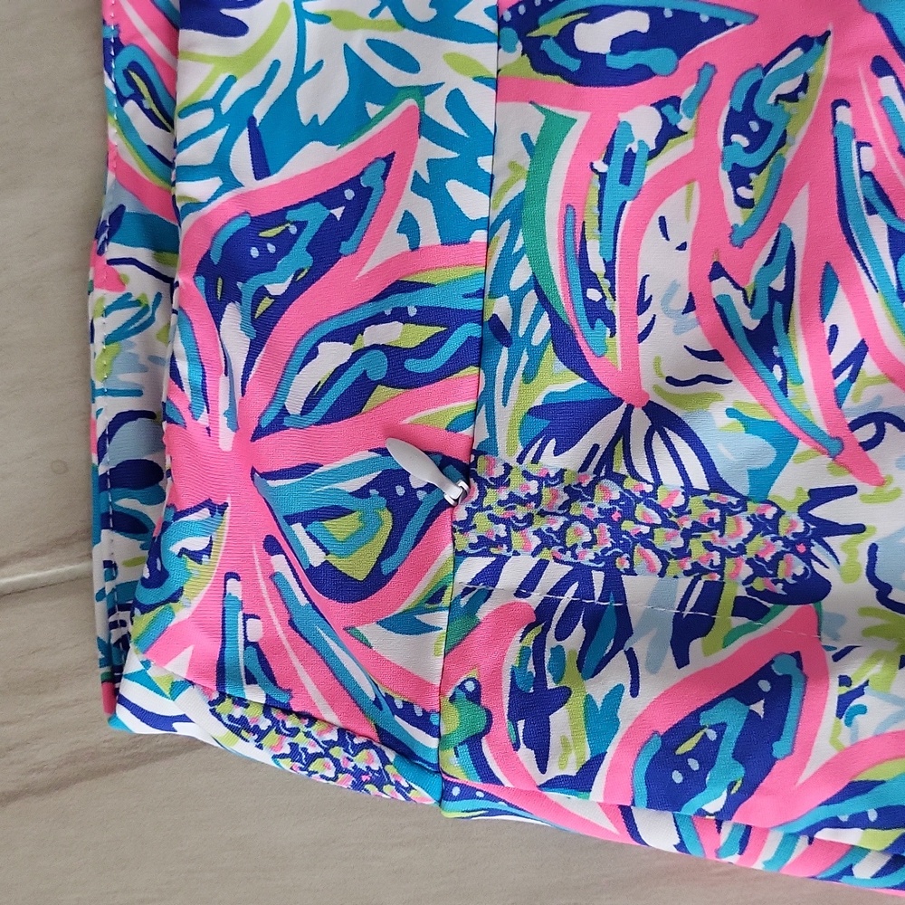 Lulu-B Vibrant Floral A-Line Skirt - Pink and Blue - Picture 3 of 7